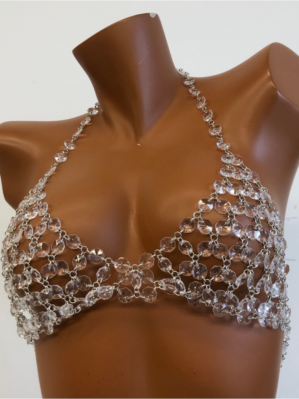 Crystal Beaded Chainmail Bralette